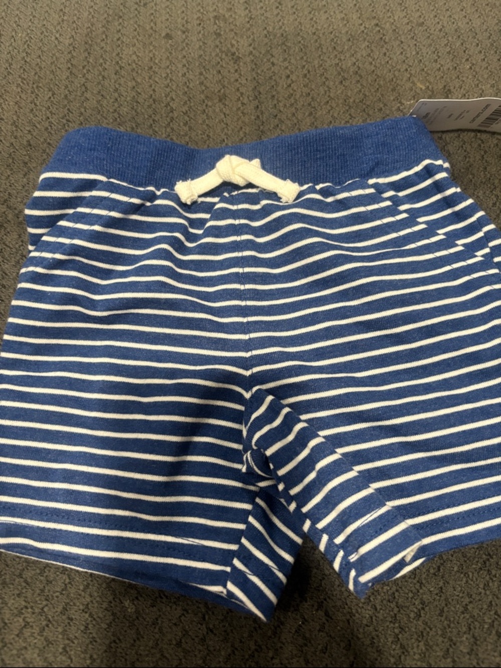 🟢10/$10 - Blue & White Striped Knit Drawstring Shorts